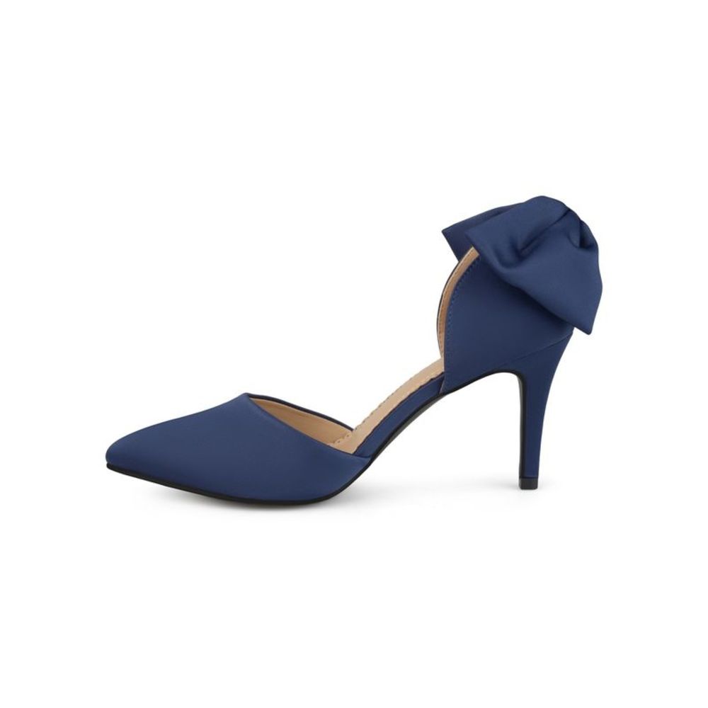 JOURNEE COLLECTION Womens Navy 1/2" Platform Tanzi Toe Stiletto Slip On Pumps 10 - Picture 3 of 3